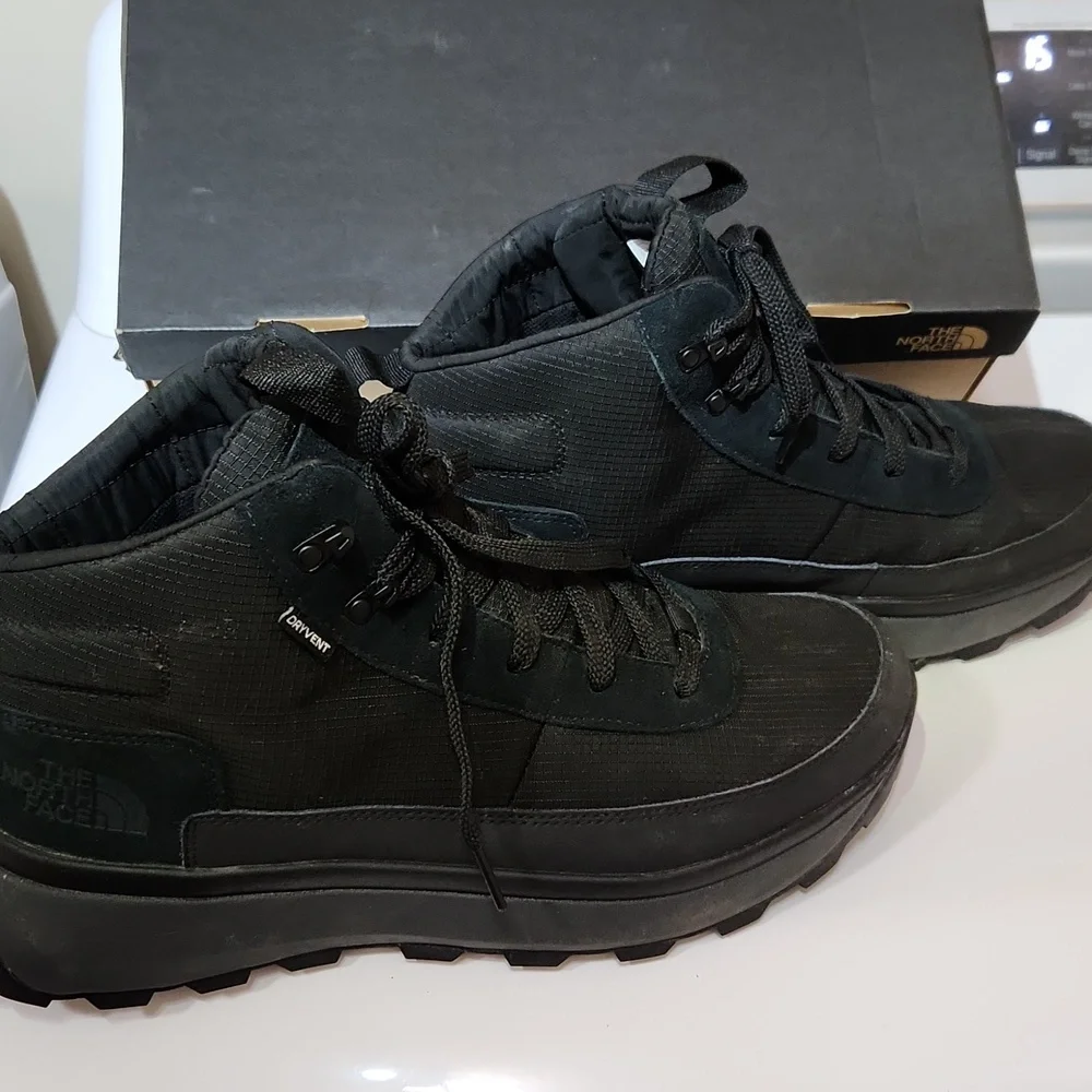 Men's The North Face Bergen Boots Waterproof Mid Men's 13 Black - Picture 4 of 16